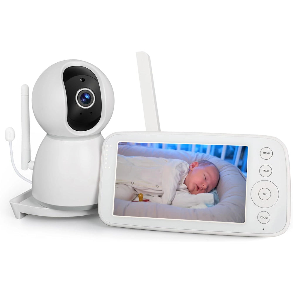 Momcozy Video Baby Monitor with 1080P Camera and Audio,5HD Split-Screen  Monitor